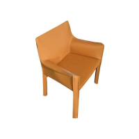 Cassina - 4er-Set Armlehnstuhl Cab Leder Cuoio Naturale Beige Braun - 2