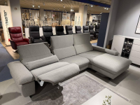 himolla - Ecksofa Comfortmaster Spektra 1487 Stoff Loop 02 Jet Hellgrau Metallkufe Anthrazit Motorisch Verstellbar - 13