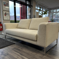 Gehlenborg Sitzmöbel - Sofa Style Filippo Uecher Stoff 2307 Scapigliata 20 Creme Gestell Metall Hochglanz Poliert - 7