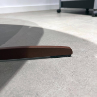 Jori - Relaxsessel Daydreamer Innen Stoff Mumble C0026 Beige Außen Leder Nubuk Rosso Braun Orange Drehgestell Metall Oxid Rot - 4