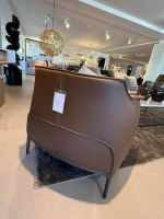 Poltrona Frau - Sessel Archibald Large Leder SC 57-Torba Braun Gestell Metall - 6