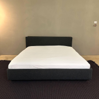 Walter Knoll - Polsterbett Yuuto Bed 810 180 Stoff Divina Melange 180 Dunkelgrau Gestell Buche Schwarz Lackiert ohne Lattenrost ohne Matratze - 4