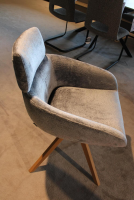 Venjakob - Stuhl Marleen Stoff Frankfurt Grau Gestell Wildeiche Geölt - 2