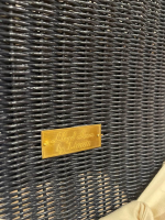 Krüger & Krüger - Stuhl Lloyd Loom Jock Metalldrahtgestell Mit Kraftpapierumwickelung Blau Mit Kissen Naturweiß Weiß - 5