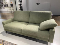 Erpo - 2er Set Sofa Classics 500 Stoff Monza 2036 59 Grün Kufen Metall Inklusive Kopfstütze Und Armlehnenkissen - 2