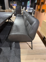 himolla - Bank Dining 1472 Leder 35 Mariposa Onyx Schwarz Gestell Metall Anthrazit Pulverbeschichtet - 7