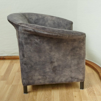 Wittmann - Sessel Aura Stoff Riviera Dark Grey Grau Füße Schwarz - 8