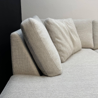 COR - Ecksofa Conseta Bezug Stoff 8081 Muschel Grau Schmalfüße Anthrazit inklusive Kopfstütze - 6
