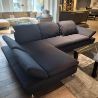 W. Schillig - Ecksofa 15278 Taoo Stoff W6128 Blau Metallfüße Matt Gebürstet Mit Kopfteilverstellung Und Hocker - 7