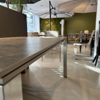 Zumsteg - Ausziehtisch Spezia Platte Dekton Keramik Dark Grey Grau Gestell Edelstahl CNS Mit Beidseitiger Verlängerung - 8
