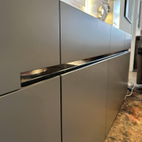 Christine Kröncke - Sideboard GAP Lack Terra Grau Braun Matt Mit Griffmodulen Chrom - 2
