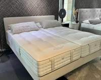 Schramm - Boxspringbett Basis 18 Kopfteil Change Stoff Bella-2690-Platinum mit Matratzen Divina - 13