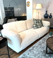 Edra - Sofa Grande Soffice Stoff Imperial T 8560 Beige Füße Mit Stoff Bezogen Rückenlehne Verstellbar - 4