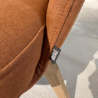 Rolf Benz - Drehsessel 562 Stoff 15.410 Orange Gestell Eiche - 5