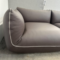 COR - Sofa Jalis 21 Leder 246 Schoko Grau Braun Nahtband 5095 Kitt - 3