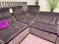 Werther - Sofa Elements Frei Kombinierbar Stoff Bicolor Lila Schwarz 7832-095 7832088 - 7