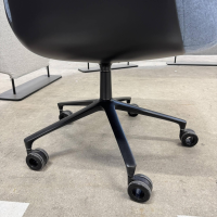 COR - Stuhl Alvo 825 Stoff Tonica 713 Blau Grau 110 Schale Kunststoff Schwarz Gestell Schwarz Pulverbeschichtet Mit Rollen - 3