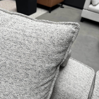 Jori - Ecksofa Longueville Landscape Stoff Savanna 0122 Grau Beige Füße Metall Schwarz Pulverbeschichtet Mit Verstellbaren Armlehnen - 6