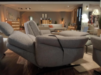 himolla - Sofa MS 1018 Stoff 20 Pura Simple Grau Metallkufe Anthrazit Mit Elektrischer Funktion - 4