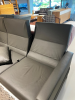 Brühl - Ecksofa Tomo Compact Leder Unit 5423 93 Grau Metalluntergestell Verchromt Glänzend - 7