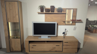 MCA Furniture - Wohnwand Campinas Asteiche Bianco Teilmassiv Metall Anthrazit - 6