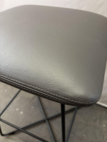 COR - 2er-Set Barstuhl Jalis 174 Leder Dura Tabak Schwarz Gestell Drahtgestell Schwarz - 11