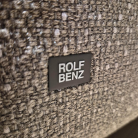 Rolf Benz - Rolf Benz Sofa KUMO 555 – Stoff Graubeige, Ottomane rechts - 9