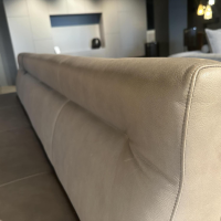 Haas - Bank Columbo Leder Rancho 1805 Fango Beige Metallgestell Rundrohr Schwarz Lackiert - 6