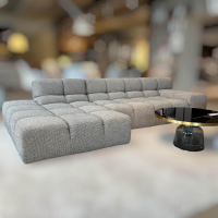 B&B Italia - Ecksofa Tufty-Time Stoff Liseo  2552815 Tweed Créme-Blau Füße Kunststoff Schwarz - 8