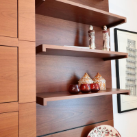 Giorgetti - Wohnwand Oli Akrylbeizung Nussbaum - 2