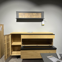 Wöstmann - Sideboard Cortona Wildeiche Massiv Soft Gebürstet Gestell Metall Anthrazit Ink. Beleuchtung - 2