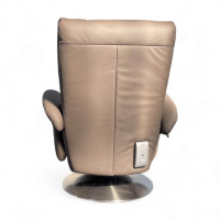 himolla - Relaxsessel 7727 Easy Swing Leder Longlife Rustika 24 Braun Drehteller Edelstahl 2 Motorig Mit Aufstehhilfe - 6