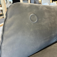 COR - Lounge Drehsessel Jalis 26133 Leder 681 Graphit Grau Tellerfuß Platin Feinstruktur Mit Kunststoffgleitern Und Kippmechanik - 4