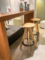 Tom Dixon - 2er Set Barhocker Slab Bar Stool Eiche Natur - 6