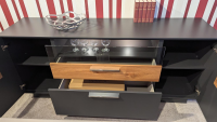 Gwinner - Sideboard Media Concept Lack Seidenmatt Anthrazit Absatz Nussbaum - 5