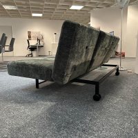 Brühl - Schlafsofa Cross Over Stoff 4401 35 Grün Gestell Metall Schwarz Pulverbeschichtet Mit Rollen Hinten Inklusive Kissen - 2