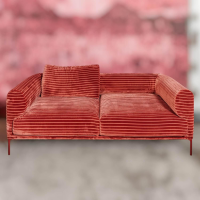 IP Design - Sofa Loop 2/75 Stoff Glory IP1791-262 Rot Füße Rot - 6