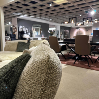 Contur - Wohnlandschaft CO Motone Stoff Lyon 07 Papyrus Beige Grau Fuß Verdeckter Gleiter Inklusive Kissen - 4