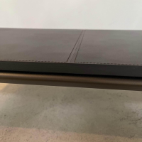 Walter Knoll - Beistelltisch Jaan Living 783 T1 Platte Leder Saddle Coffee Braun Gestell Bronze Schwarz Matt Pulverbeschichtet - 4