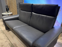 Stressless - Sofa Aurora Leder Paloma Rock Schwarz Fuß Edelstahl Rund Mit Verstellbarer Rückenlehne - 3
