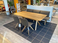 Anrei - Essgruppe Listo Stoff II Q203 Braun Eiche Massiv Gebürstet Natur Geölt - 5