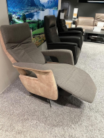 Activineo - Drehsessel Baccara Stoff Innen Klara 12 Taupe Grau Aussen 5 Ispra 10 Liver Rosa Gestell Metall - 7