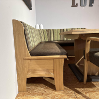 Schösswender - Essgruppe LS23 Manzan Stoff Cora 8094 801 Uni Und 8095 27 Gestreift Grün Braun Und Eiche Natur Lackiert - 5