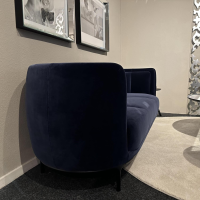 Wittmann - Sofa Vuelta Fabric E Velvet Navy Blue Feet Black - 3