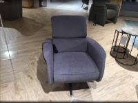 Global - Sessel Gotera Stoff Easy Care Anthrazit Sternfuß Aluminium Glänzend Mit Verstellbarer Lehne - 3