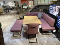 K+W - Essgruppe Vari Stoff 0755-15 Bordeaux Rot mit Tisch Eisteiche Furniert - 5