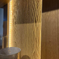 Natura - Wandregal Hillsboro Wildeiche Massiv Geölt Mit Beleuchtung - 3