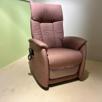 himolla - Relaxsessel 7068 Leder Leonessa Lachs Rosa Füße Rollen Schwarz Inklusive Herzwaage Und Aufstehhilfe - 2