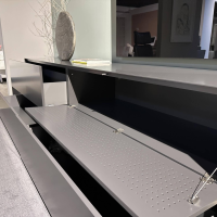 Piure - Sideboard Nex Side Lack Matt P44 Graphit Grau P35 Green Grün Inklusive Akustikfront Und Kabelauslass - 7