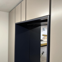 Schönbuch - Cabinet Stripes Pebble 59 Gray And Midnight Blue 51 Blue Gray Lacquered Bench Upholstery Midnight Blue - 11